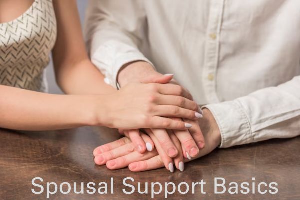 Spousal Support Basics in Ca divorce - Spouses holding hand for a Spousal Alimony.