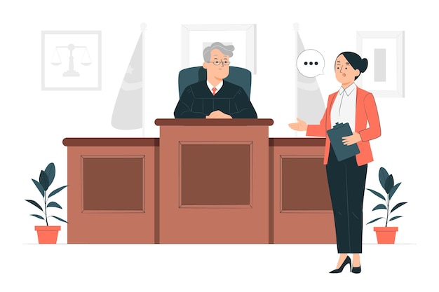 lawyer court concept illustration 114360 16436