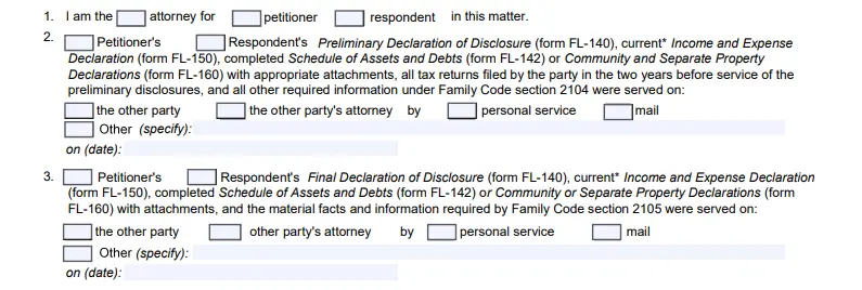 Service Declaration FL-141 CA