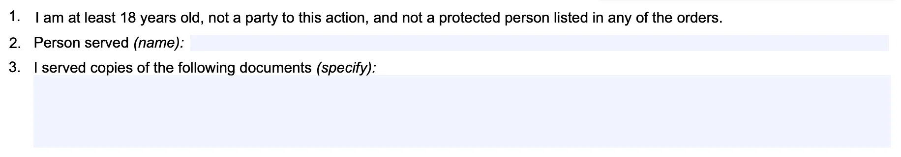 FL-330: Section 1: Items 1, 2, and 3