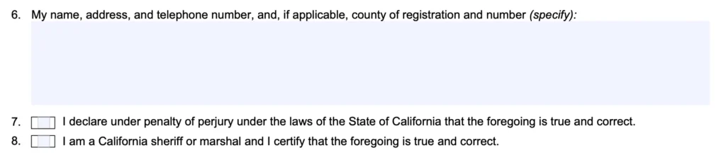 Fl- 330: Section 3: Item 6, 7, and 8
