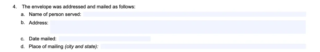 FL-335: Mailing Details (Item 4)