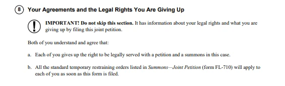 Item 8: Your Agreements FL-700