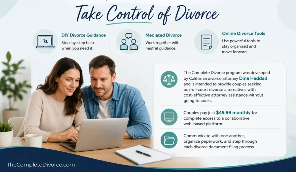 Take Control of your divorce without going to court with ThecCompleteDivorce.com