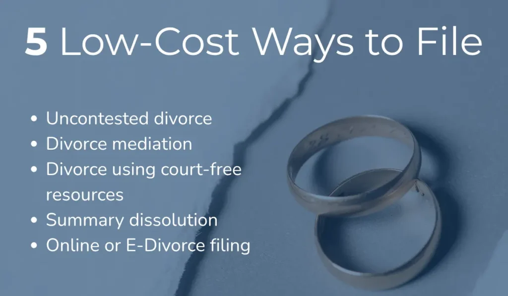 5 Low Cost Ways to File for California Divorce