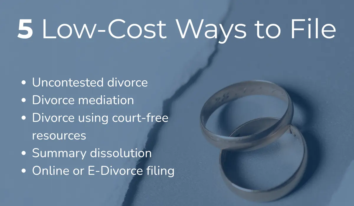 5 Low Cost Ways to File for California Divorce