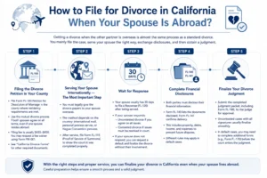 How to File for Divorce in California When Your Spouse Is Abroad?