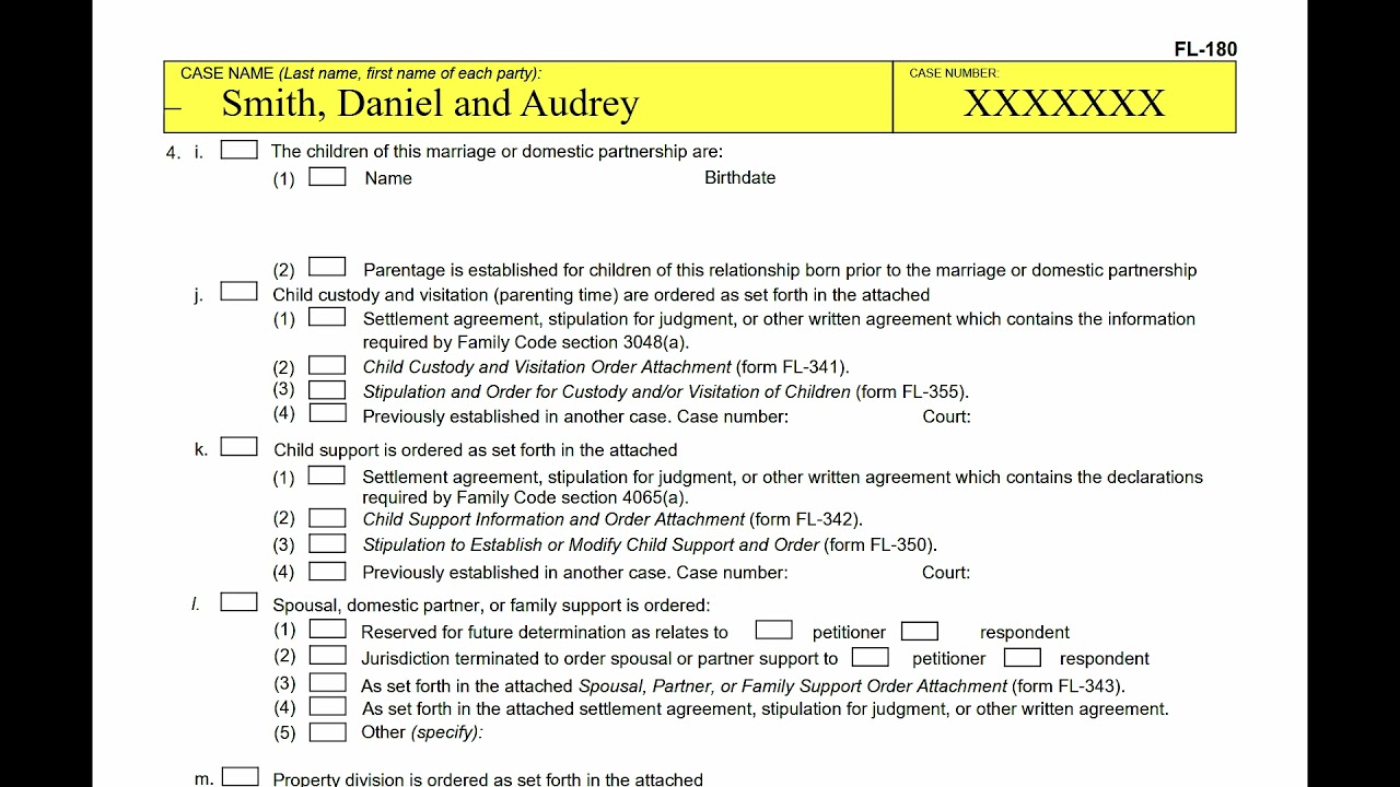 Judgment of divorce California explained on video by The Complete Divorce