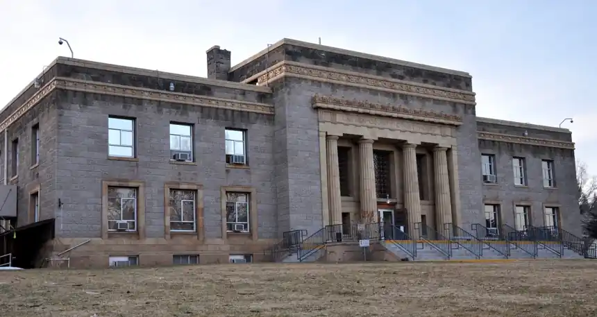 The Lassen County Court House building in Susanville, home of the Superior Court of California, County of Lassen